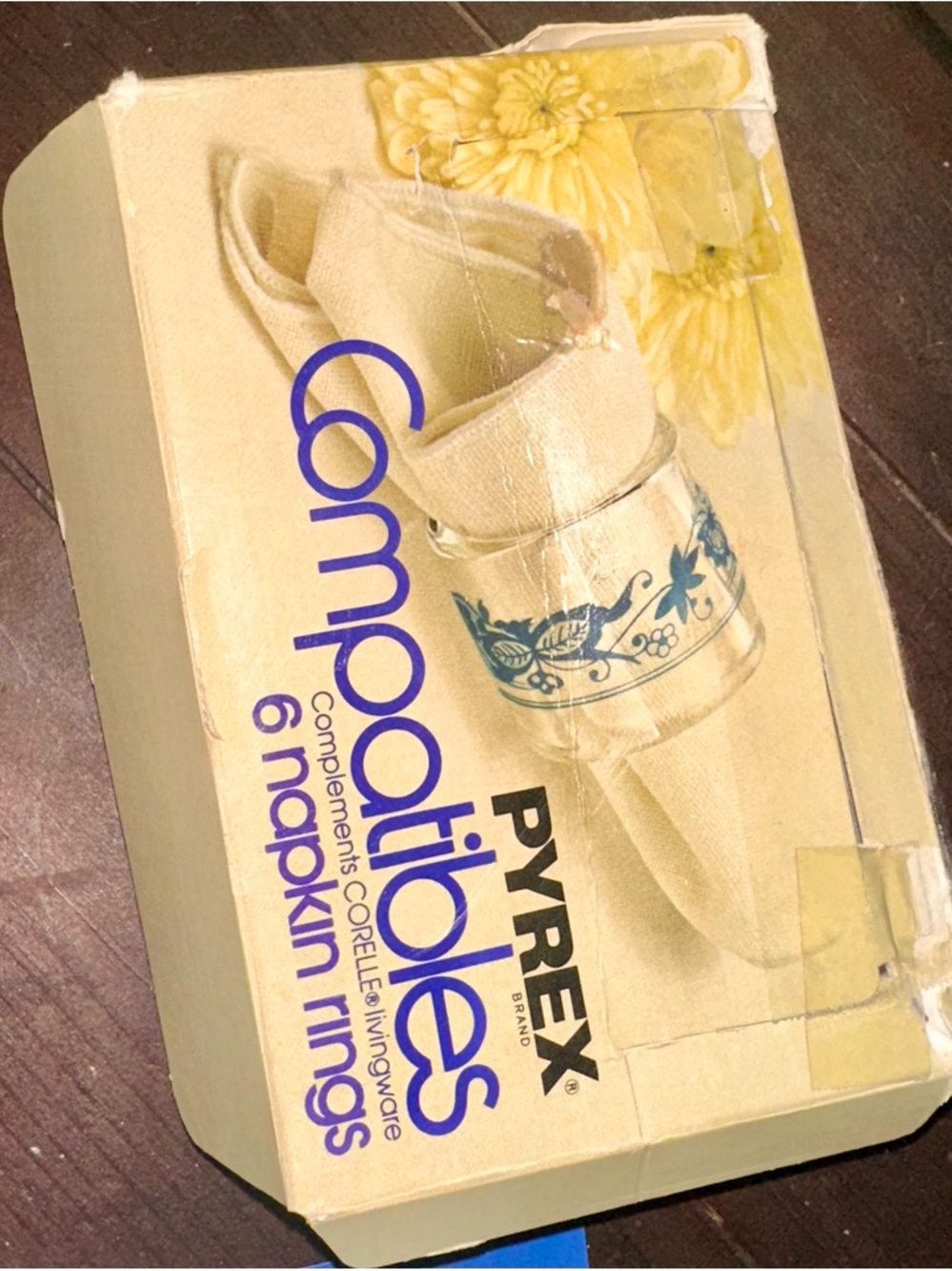 Pyrex Old Town Blue Box Artwork — Deep Blue and White